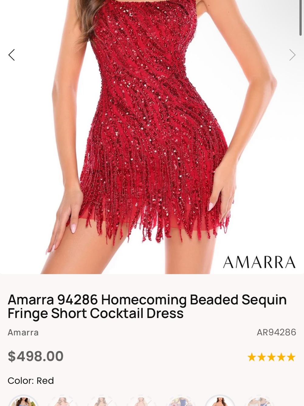 Amarra homecoming cocktail dress